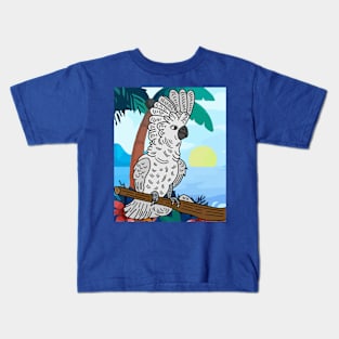 Colorful Cockatoo Bird Parrot Kids T-Shirt